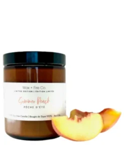 Wax + Fire Co. Summer Peach Soy Candle