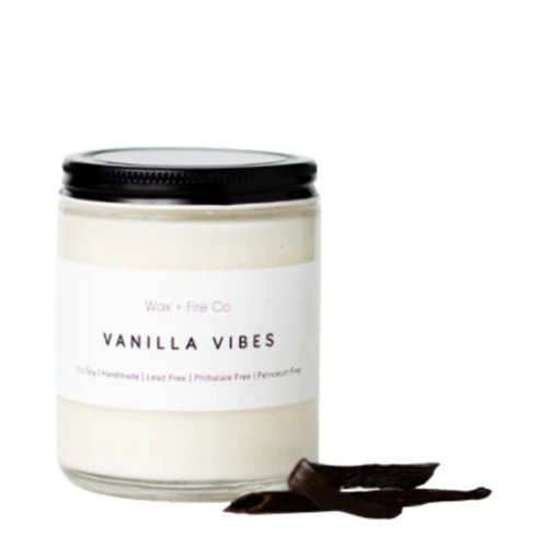 Wax + Fire Co. Vanilla Vibes Soy Candle 3 Wax + Fire Co. Vanilla Vibes Soy Candle